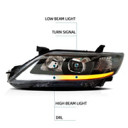 Vland Carlamp LED Headlights For TOYOTA CAMRY 2010-2011 HEAD LAMP (USA TYPE)