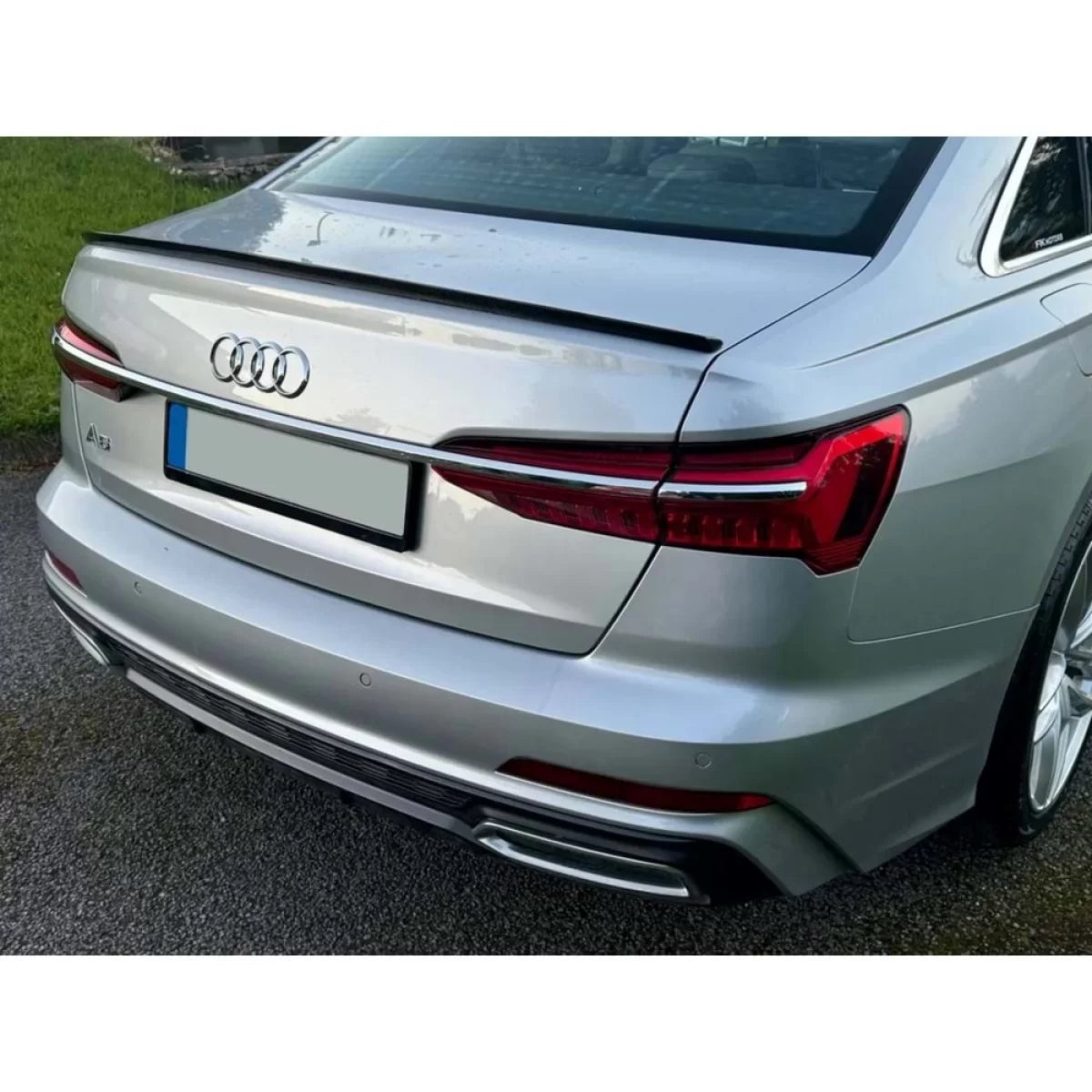 A6 C8 Sedan S4 Rear Trunk Spoiler Piano Black Surface ABS / 2019-up – product image 1