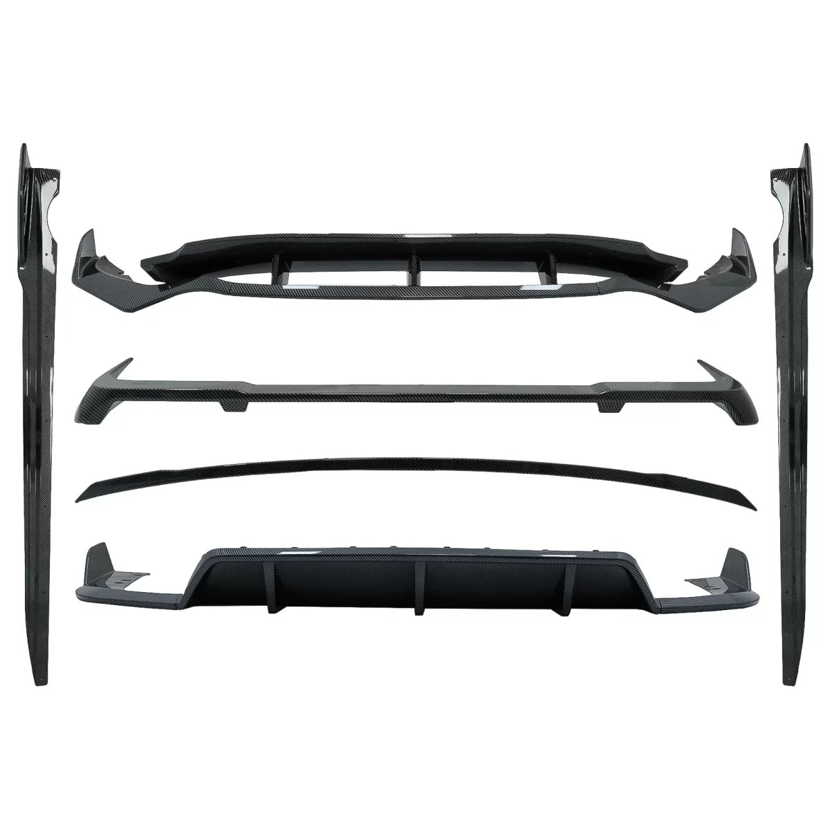 Aero Body Kit suitable for BMW X5 G05 (2018-2022) M-Tech Black Knight Design Carbon Fiber – product image 1