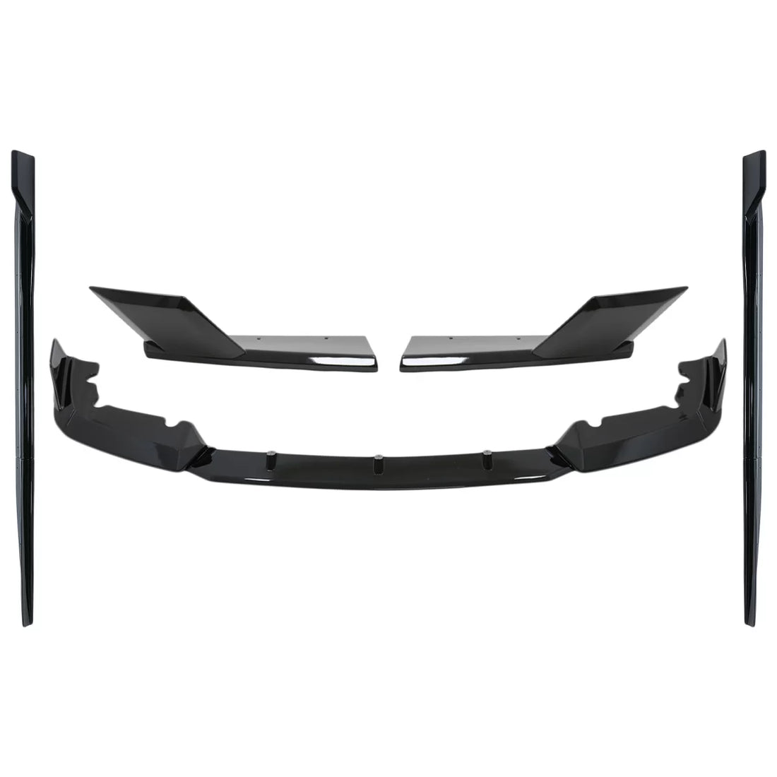 Aero Body Kit Front Bumper Lip and Rear Splitters suitable for BMW F95 X5M Competition (2018-up) Piano Black – product image 