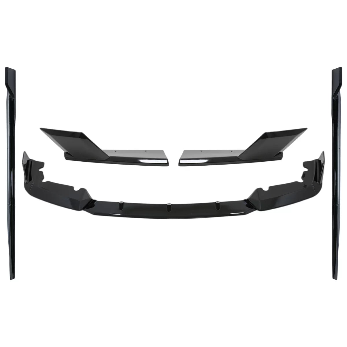 Aero Body Kit Front Bumper Lip and Rear Splitters suitable for BMW F95 X5M Competition (2018-up) Piano Black – product image 