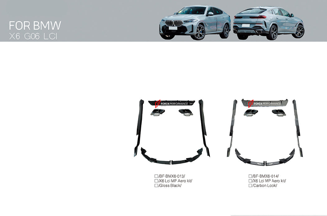 AERO KIT for BMW X6 G06 LCI FACELIFT 2023+ MP STYLE