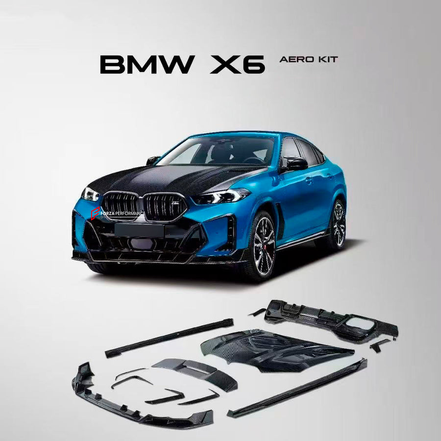 Buy Now DRY CARBON AERO KIT for BMW X6 G06 LCI FACELIFT 2023+ and upgrade car parts from SIR Tuning at the Best Price. Headlights, Tail lights, Bodykits, Navigations, body kit and more - Fast & Free Shipping within Europe, US & Worldwide.