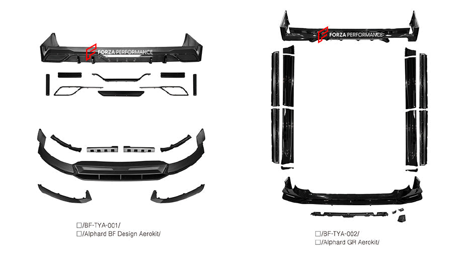 AERO KIT for TOYOTA ALPHARD AH40 2023+