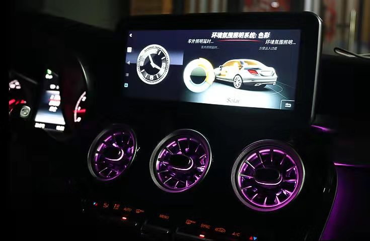 Buy Now AIR VENTS WITH AMBIENT LIGHTS for MERCEDES BENZ A CLASS W176 W177 A180 A200 A220 A250 A45 and upgrade car parts from SIR Tuning at the Best Price. Headlights, Tail lights, Bodykits, Navigations, body kit and more - Fast & Free Shipping within Europe, US & Worldwide.