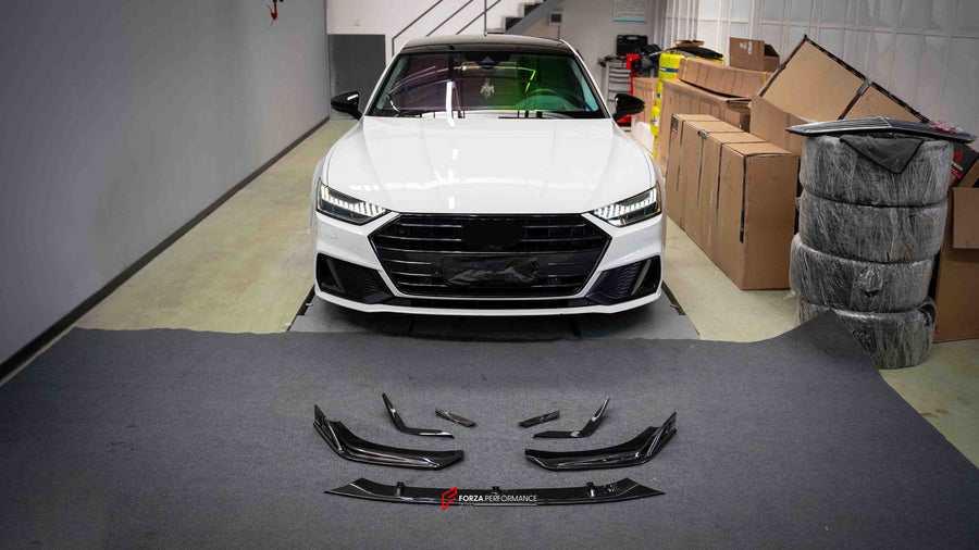 Buy Now DRY CARBON FRONT LIP CANARDS for AUDI A7 4K8 2018+ and upgrade car parts from SIR Tuning at the Best Price. Headlights, Tail lights, Bodykits, Navigations, body kit and more - Fast & Free Shipping within Europe, US & Worldwide.