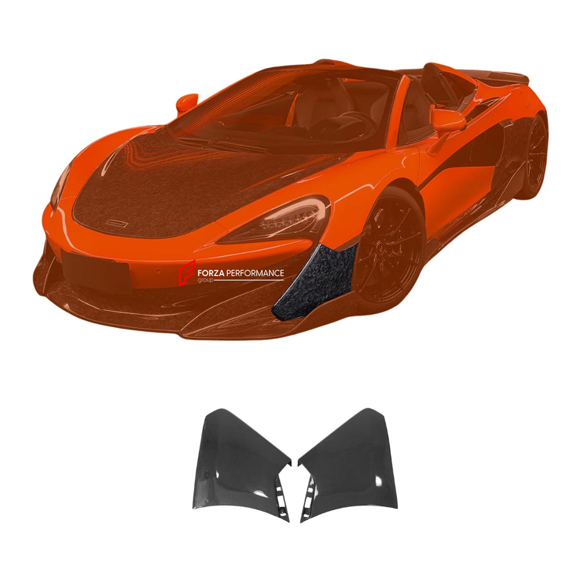 AUTHENTIC DARWINPRO CARBON FRONT BUMPER SPLITTER for MCLAREN 600LT 2018 - 2021