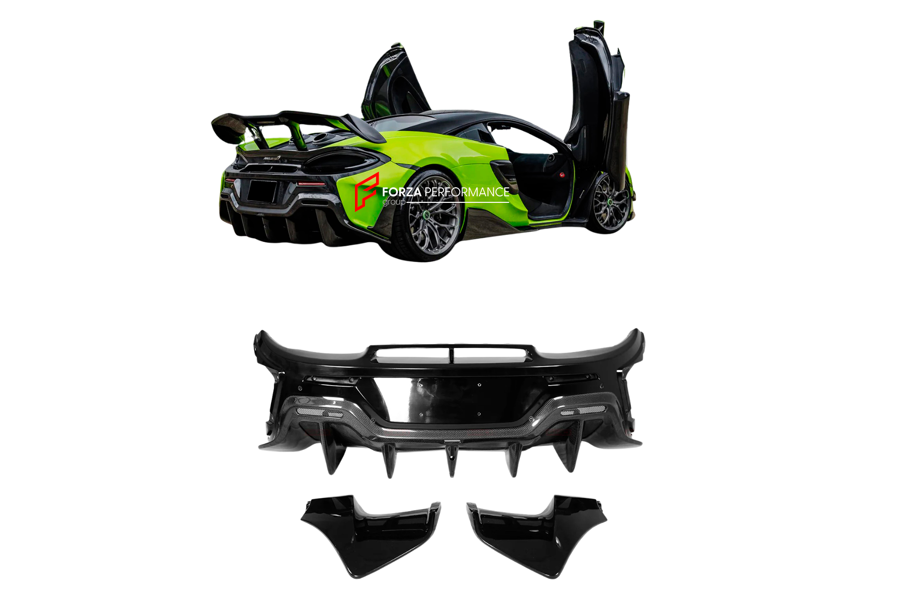 AUTHENTIC DARWINPRO CARBON REAR BUMPER WITH DIFFUSER for MCLAREN 600LT 2018 - 2021