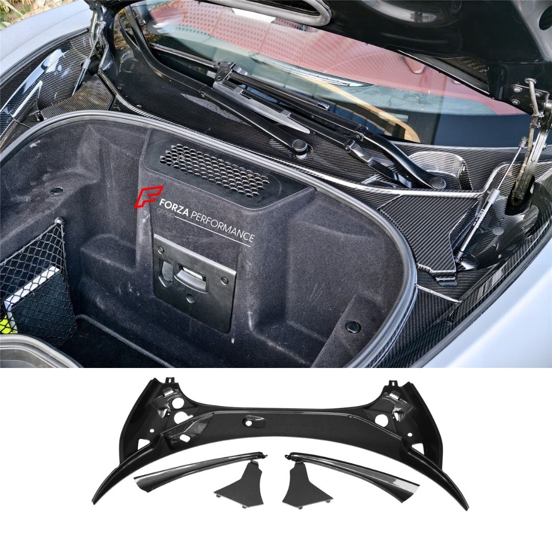 AUTHENTIC DARWINPRO DRY CARBON FRONT TRUNK OPENING SURROUND TRIM SET for MCLAREN 540C 570S 570GT 600LT 2015 - 2021
