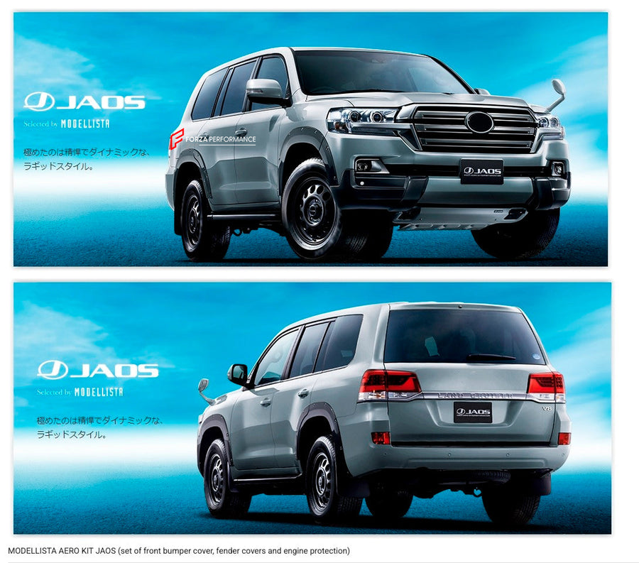 Buy Now AUTHENTIC MODELLISTA JAOS AERO KIT for TOYOTA LAND CRUISER LC 200 and upgrade car parts from SIR Tuning at the Best Price. Headlights, Tail lights, Bodykits, Navigations, Carbon body kit and more - Fast & Free Shipping within Europe, US & Worldwide.