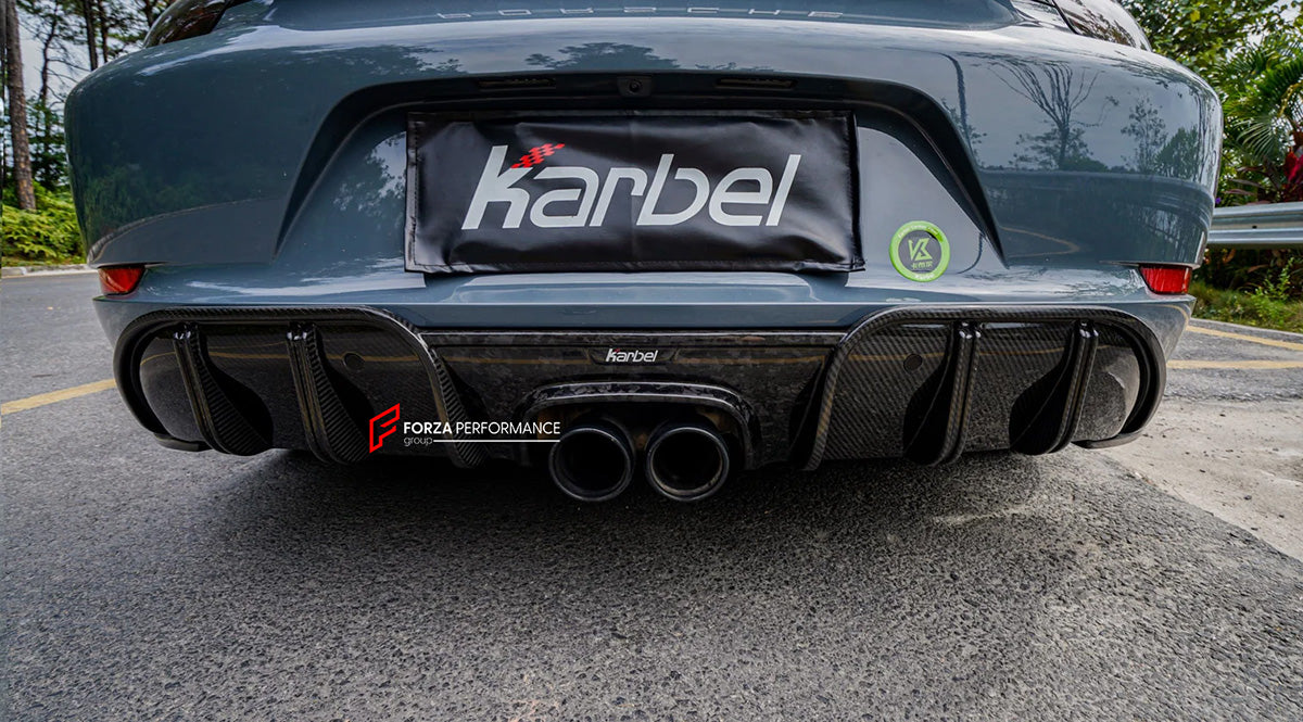 AUTHENTIC KARBEL CARBON REAR DIFFUSER for PORSCHE 718 BOXSTER CAYMAN 982 2016+