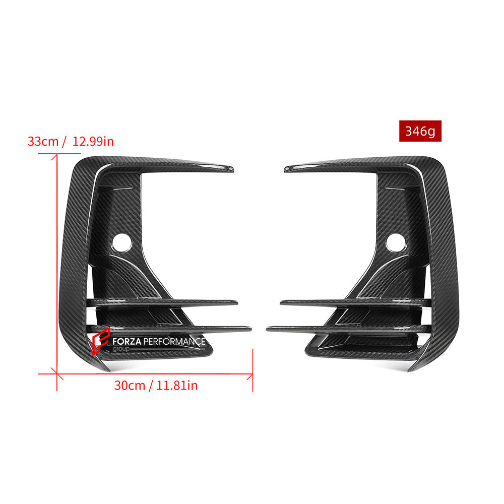 AUTHENTIC SOOQOO CARBON FRONT BUMPER VENT TRIMS for BMW X3 G01 LCI 2022-2024 X4 G02 LCI 2022+ iX3 G08 LCI 2022+