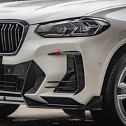 AUTHENTIC SOOQOO CARBON FRONT BUMPER VENT TRIMS for BMW X3 G01 LCI 2022-2024 X4 G02 LCI 2022+ iX3 G08 LCI 2022+