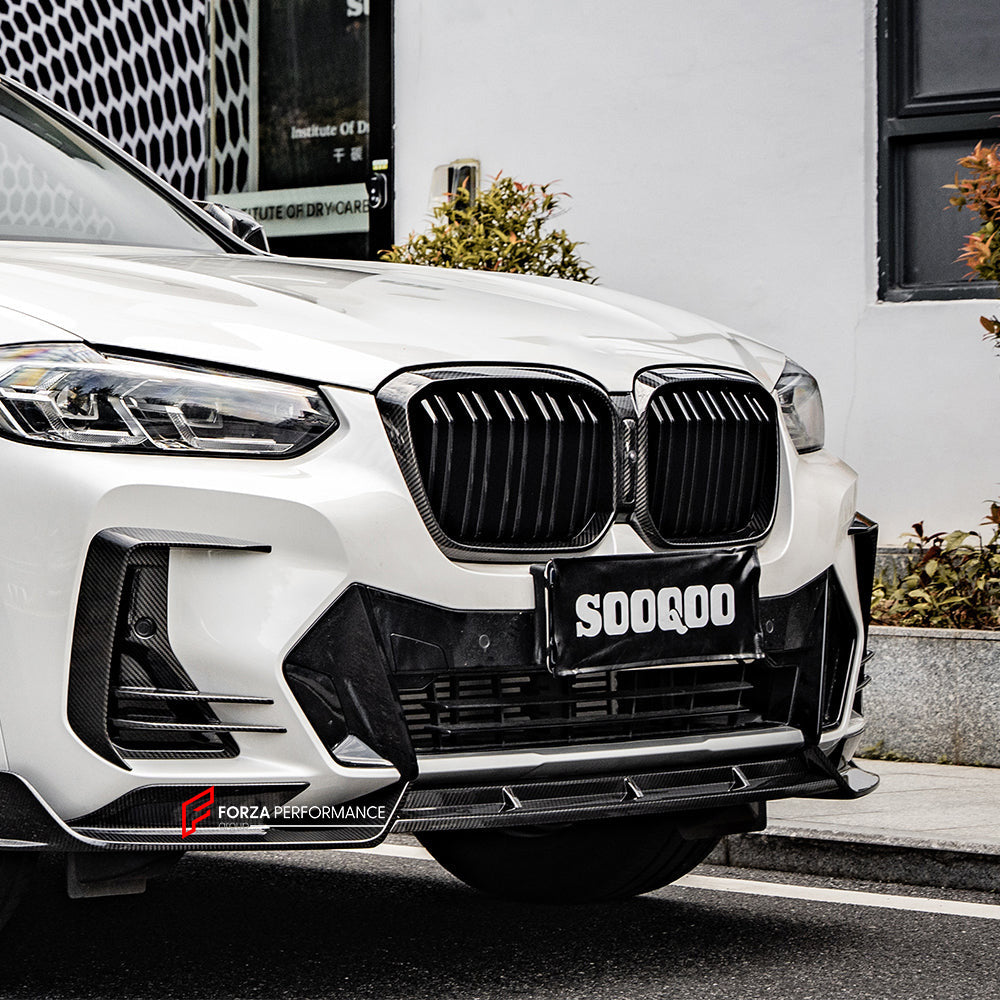 AUTHENTIC SOOQOO CARBON FRONT LIP for BMW X3 G01 LCI 2022-2023 BMW X4 G02 LCI 2022+
