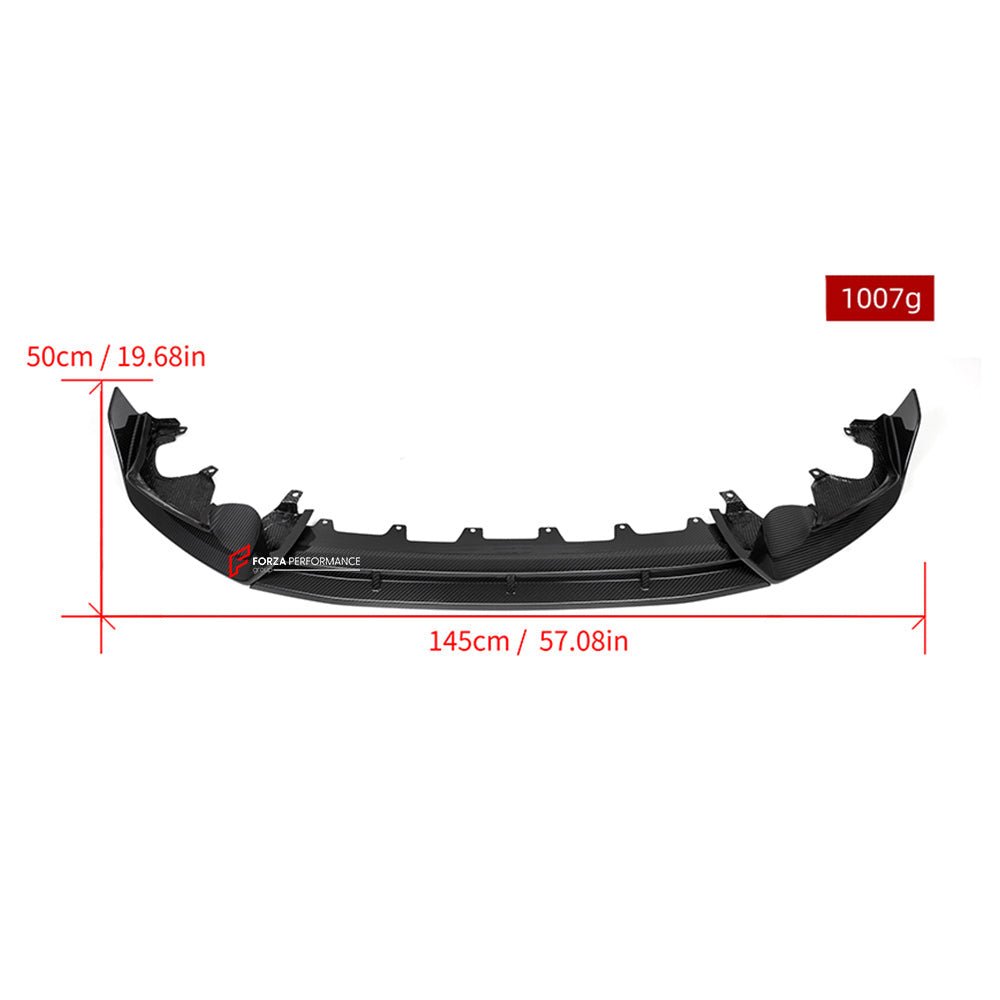 AUTHENTIC SOOQOO CARBON FRONT LIP for BMW X3 G01 LCI 2022-2023 BMW X4 G02 LCI 2022+