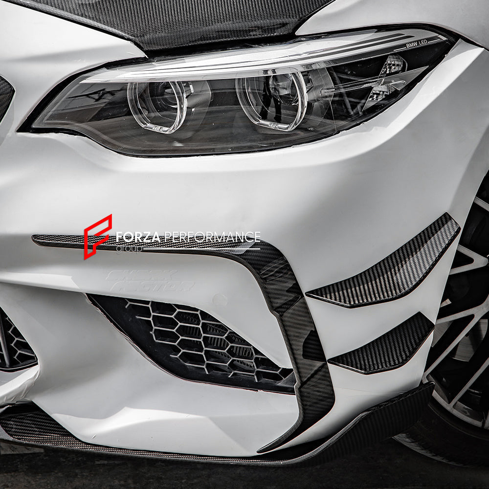 AUTHENTIC SOOQOO CARBON FRONT VENT TRIMS for BMW M2 F87 2015 - 2021