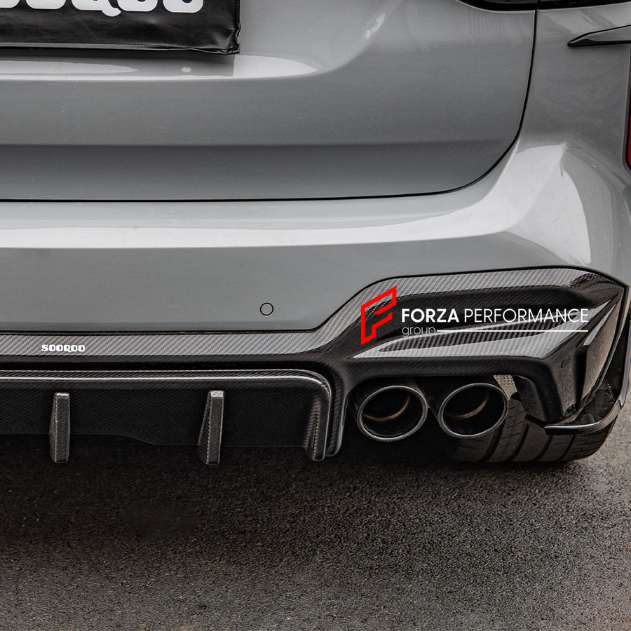 Buy Now AUTHENTIC SOOQOO CARBON REAR DIFFUSER for BMW X3M F97 LCI 2022+ and upgrade car parts from SIR Tuning at the Best Price. Headlights, Tail lights, Bodykits, Navigations, body kit and more - Fast & Free Shipping within Europe, US & Worldwide.