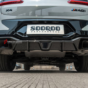 AUTHENTIC SOOQOO CARBON REAR DIFFUSER with BREAK LIGHT for BMW X4 G02 LCI 2022+