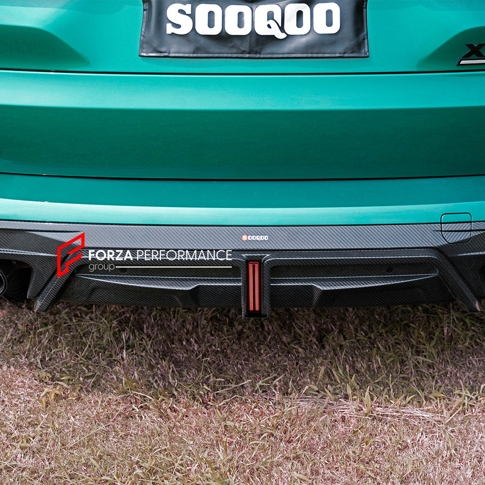AUTHENTIC SOOQOO CARBON REAR DIFFUSER with BRAKE LIGHT for BMW X5M F95 LCI 2023+