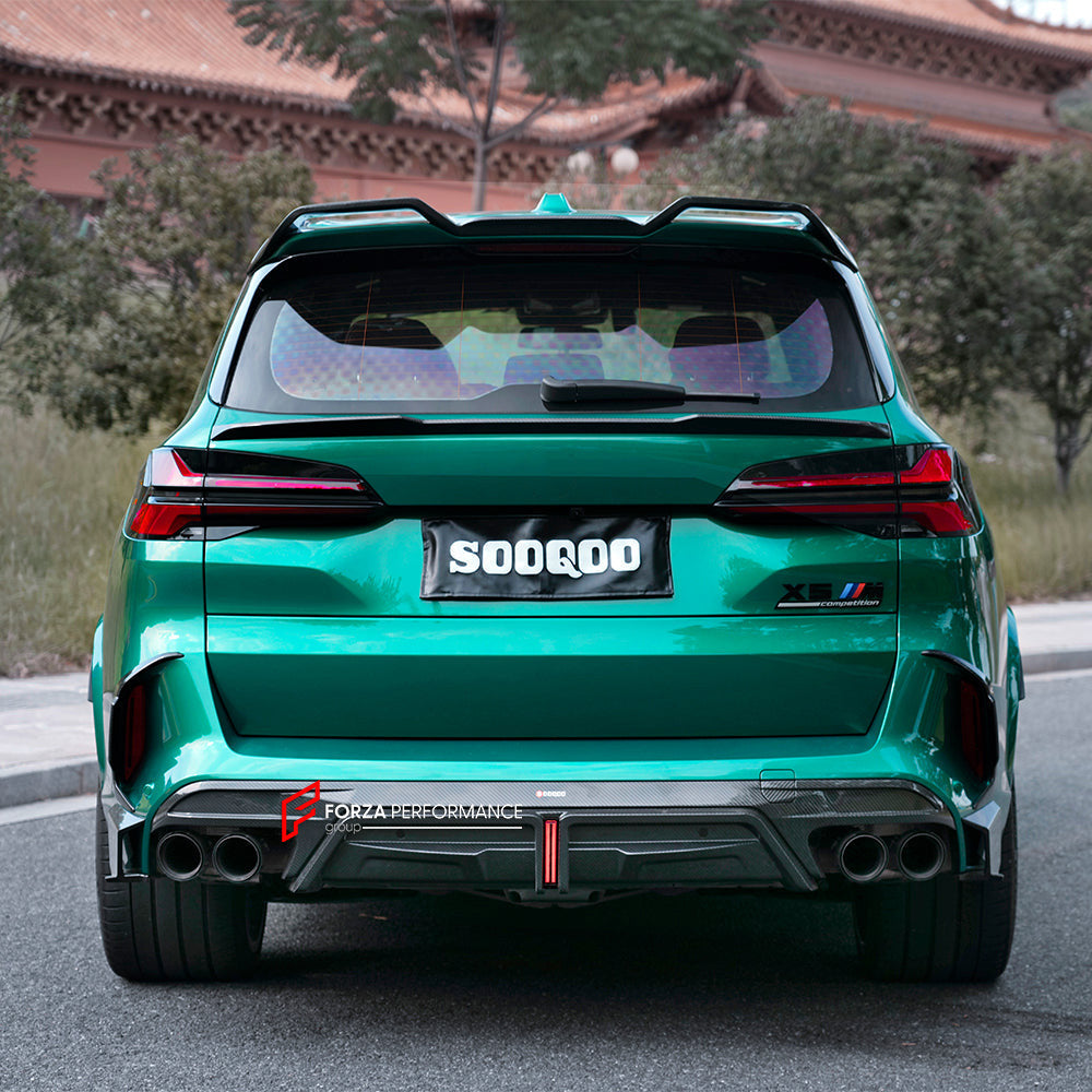 AUTHENTIC SOOQOO CARBON REAR DIFFUSER with BRAKE LIGHT for BMW X5M F95 LCI 2023+