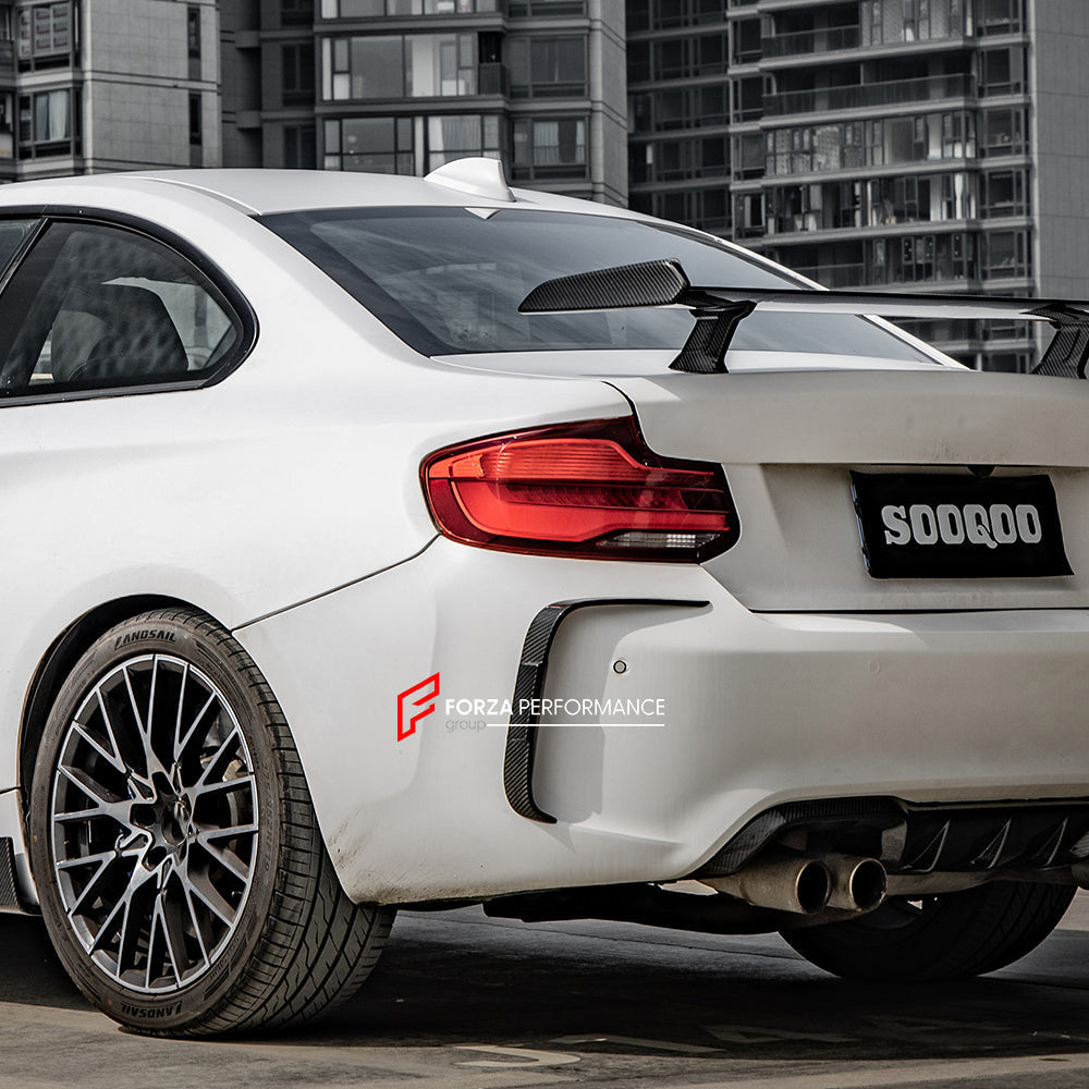 AUTHENTIC SOOQOO CARBON REAR VENT TRIMS for BMW M2 F87 2015 - 2021