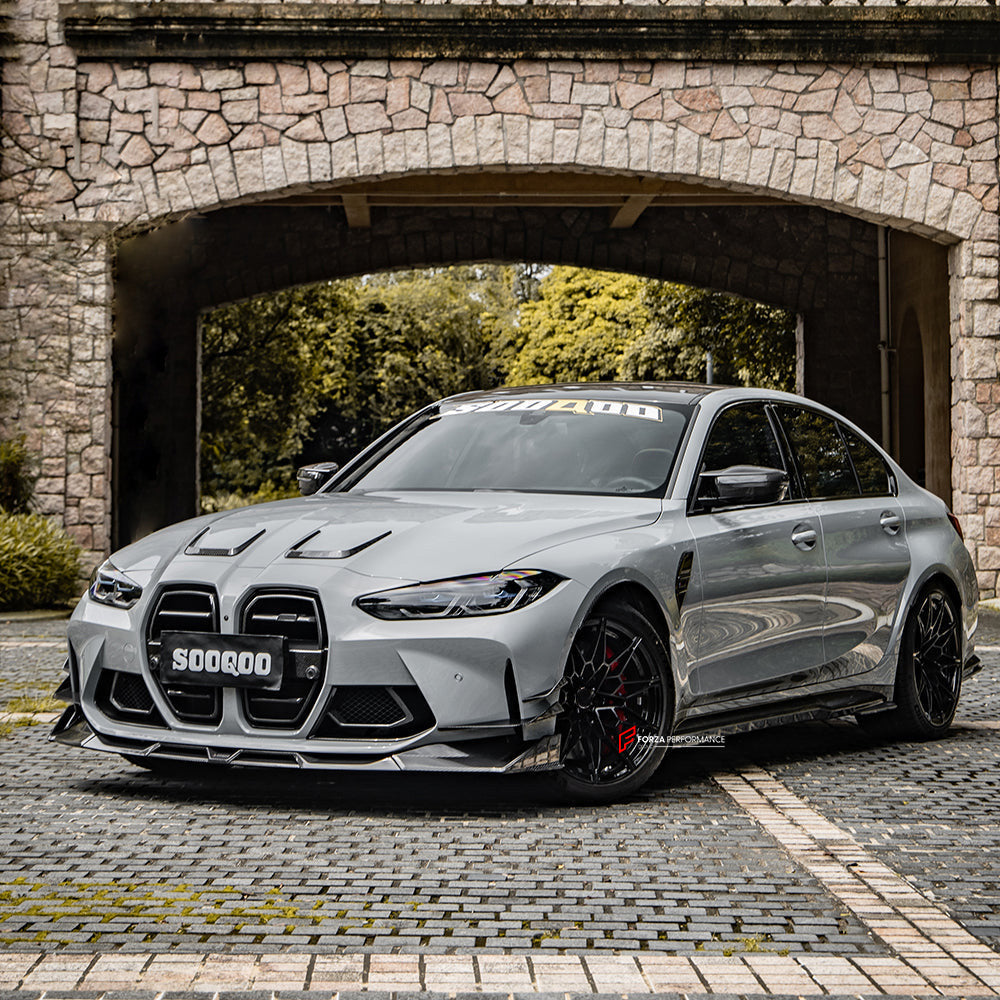 AUTHENTIC SOOQOO CARBON SIDE SKIRTS for BMW M3 G80 G81 2020+
