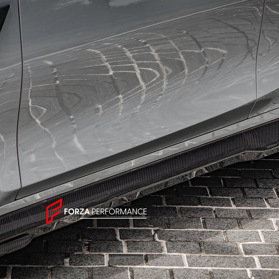 Buy Now AUTHENTIC SOOQOO CARBON SIDE SKIRTS for BMW M3 G80 G81 2020+ and upgrade car parts from SIR Tuning at the Best Price. Headlights, Tail lights, Bodykits, Navigations, Carbon body kit and more - Fast & Free Shipping within Europe, US & Worldwide.