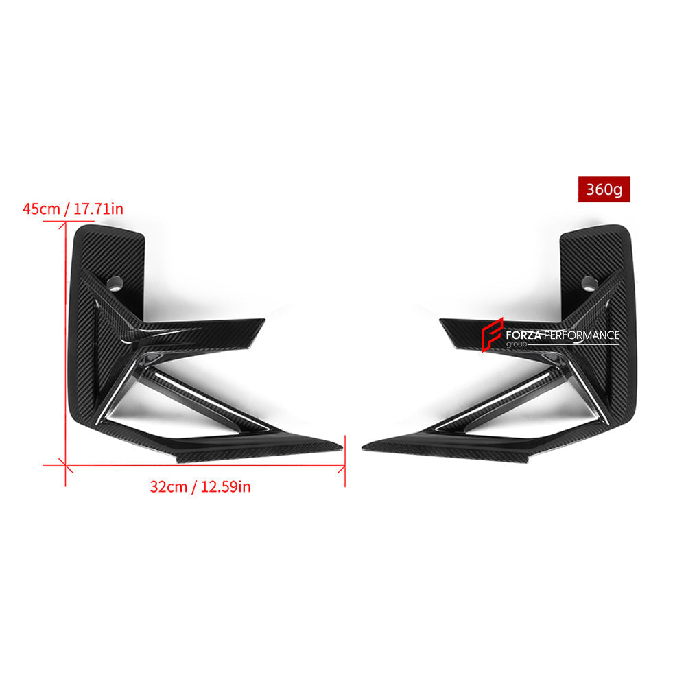 AUTHENTIC SOOQOO DRY CARBON FRONT BUMPER AIR VENT TRIMS for BMW X3M F97 LCI X4M F98 LCI 2022+