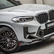 AUTHENTIC SOOQOO DRY CARBON FRONT BUMPER AIR VENT TRIMS for BMW X3M F97 LCI X4M F98 LCI 2022+
