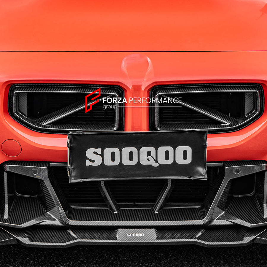 Buy Now AUTHENTIC SOOQOO DRY CARBON FRONT GRILLE for BMW M2 G87 2023+ and upgrade car parts from SIR Tuning at the Best Price. Headlights, Tail lights, Bodykits, Navigations, Carbon body kit and more - Fast & Free Shipping within Europe, US & Worldwide.