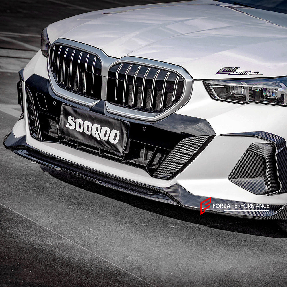 AUTHENTIC SOOQOO DRY CARBON FRONT LIP for BMW 5 SERIES G60 2023+