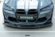 AUTHENTIC SOOQOO DRY CARBON FRONT LIP for BMW M3 G80 G81 2020+ M4 G82 G83 2021+ M3 G80 GT4 STYLE