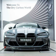 AUTHENTIC SOOQOO DRY CARBON FRONT LIP for BMW M3 G80 G81 2020+ M4 G82 G83 2021+ M3 G80 GT4 STYLE
