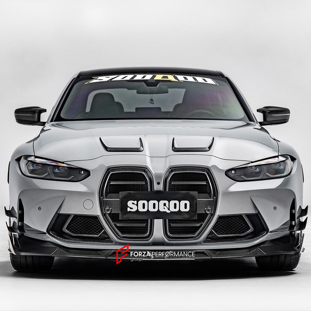 AUTHENTIC SOOQOO DRY CARBON FRONT LIP for BMW M3 G80 G81 2020+ M4 G82 G83 2021+