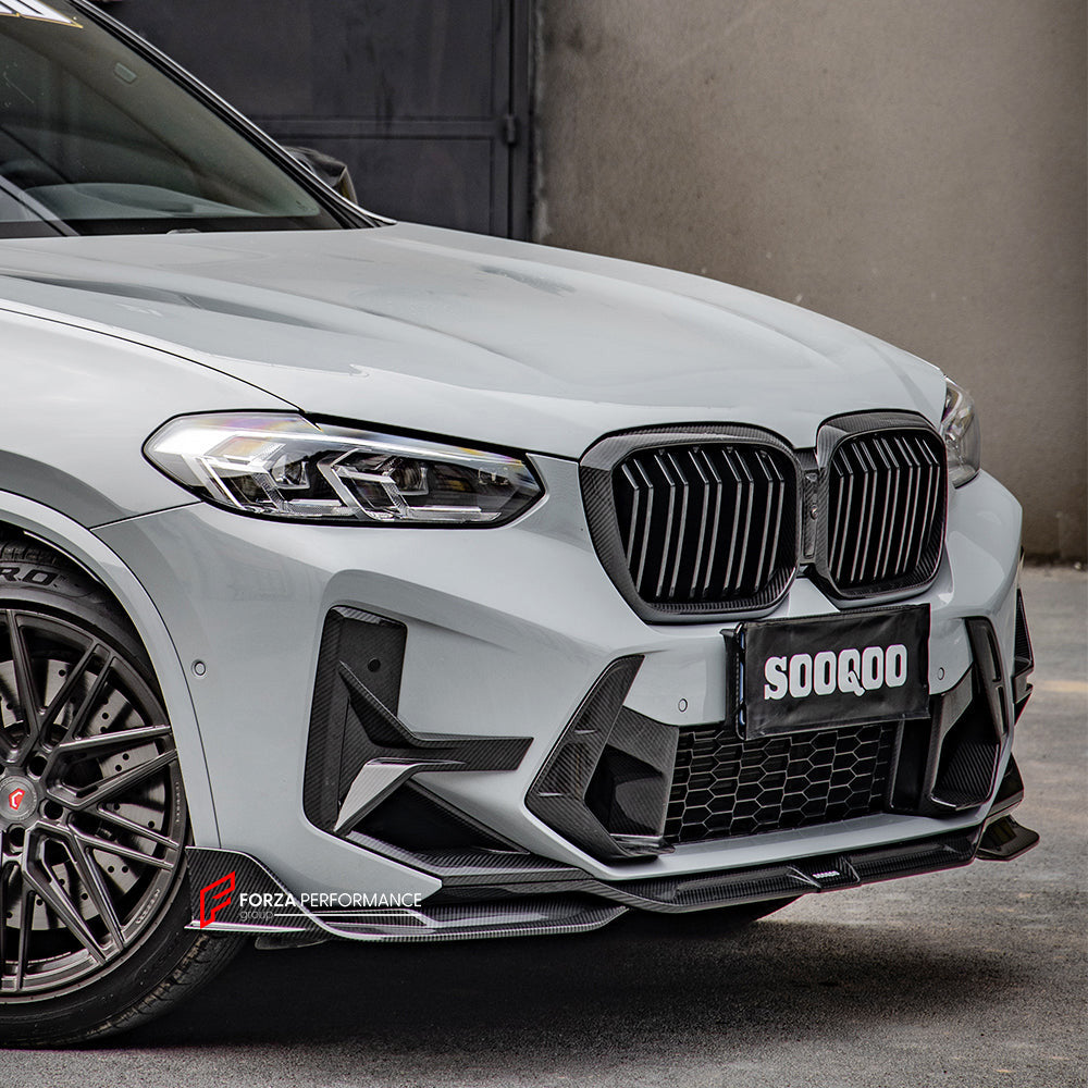 AUTHENTIC SOOQOO DRY CARBON FRONT LIP for BMW X3M F97 LCI X4M F98 LCI 2022+