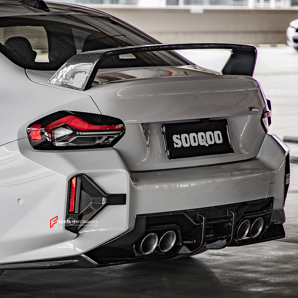 AUTHENTIC SOOQOO DRY CARBON REAR BUMPER TRIMS for BMW M2 G87 2023+