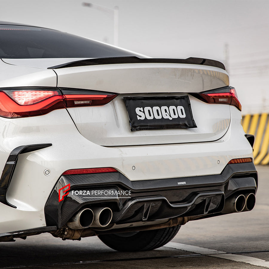 Buy Now AUTHENTIC SOOQOO DRY CARBON REAR DIFFUSER for BMW 4 SERIES G22 G23 2020+ and upgrade car parts from SIR Tuning at the Best Price. Headlights, Tail lights, Bodykits, Navigations, body kit and more - Fast & Free Shipping within Europe, US & Worldwide.