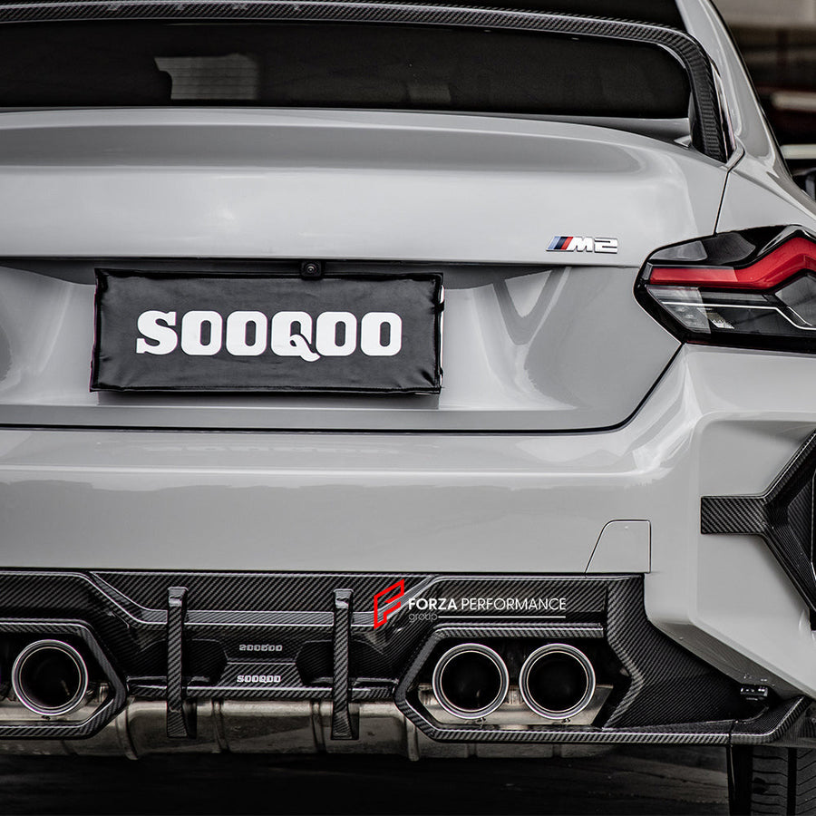Buy Now AUTHENTIC SOOQOO DRY CARBON REAR DIFFUSER for BMW M2 G87 2023+ and upgrade car parts from SIR Tuning at the Best Price. Headlights, Tail lights, Bodykits, Navigations, Carbon body kit and more - Fast & Free Shipping within Europe, US & Worldwide.