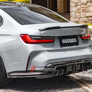 AUTHENTIC SOOQOO DRY CARBON REAR DIFFUSER with BRAKE LIGHT for BMW M3 G80 G81 2020+ M4 G82 G83 2021+