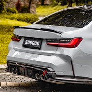 AUTHENTIC SOOQOO DRY CARBON REAR DIFFUSER with BRAKE LIGHT for BMW M3 G80 G81 2020+ M4 G82 G83 2021+
