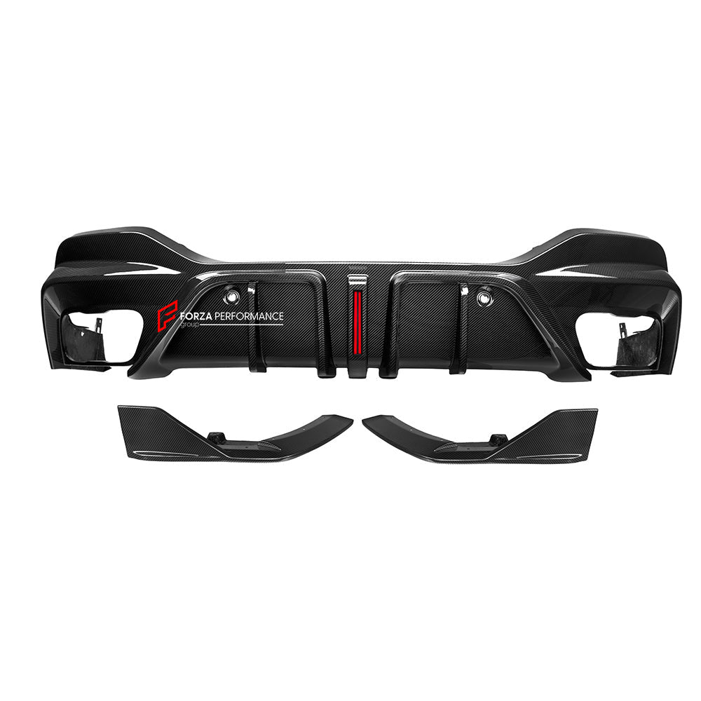 AUTHENTIC SOOQOO DRY CARBON REAR DIFFUSER with BRAKE LIGHTS for BMW X6 G06 2020+
