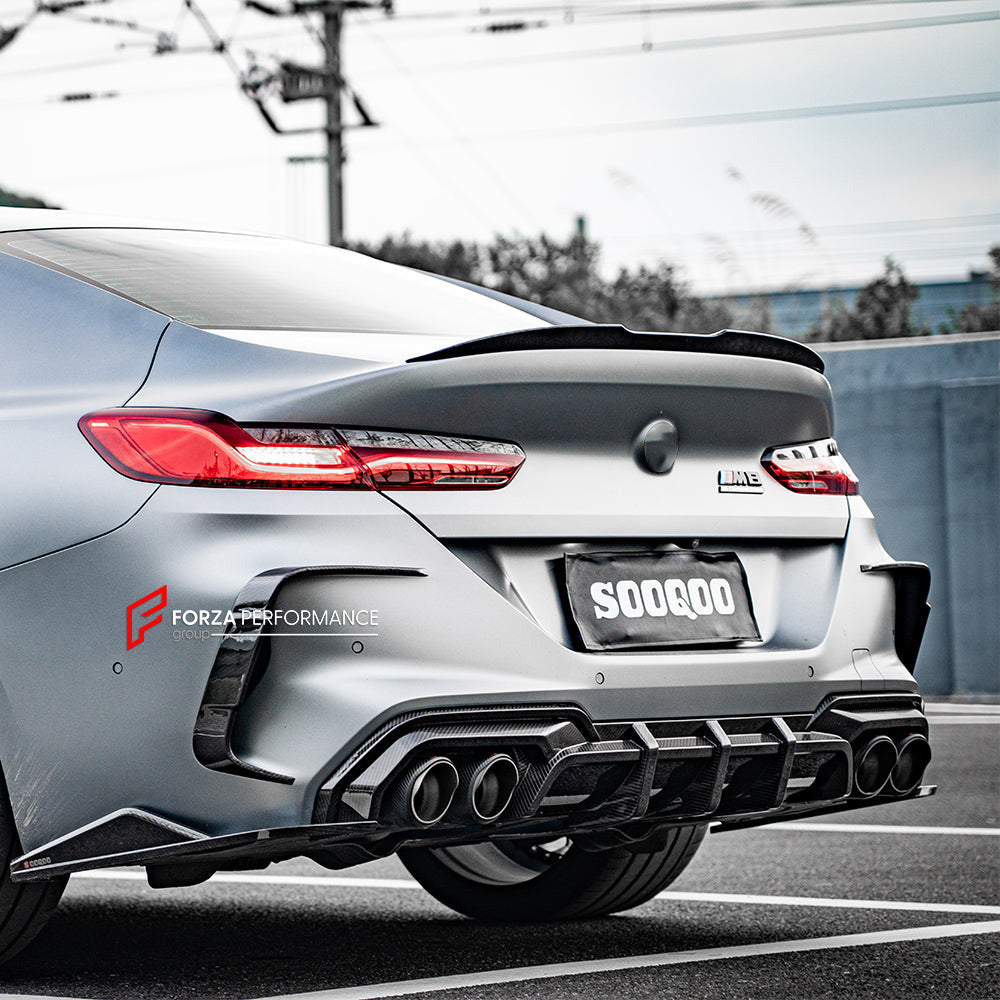 AUTHENTIC SOOQOO DRY CARBON REAR VENT TRIM for BMW M8 F91 F92 F93 2019+