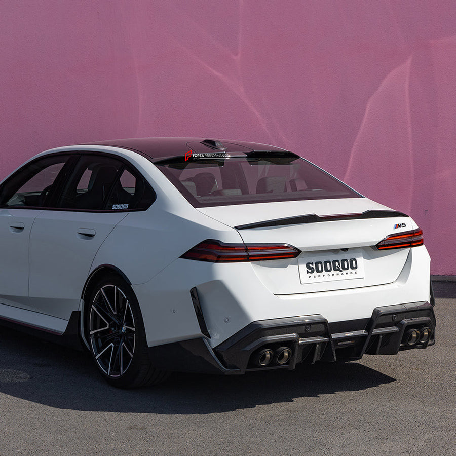 Buy Now AUTHENTIC SOOQOO DRY CARBON ROOF SPOILER for BMW M5 G90 2025+ and upgrade car parts from SIR Tuning at the Best Price. Headlights, Tail lights, Bodykits, Navigations, Carbon body kit and more - Fast & Free Shipping within Europe, US & Worldwide.