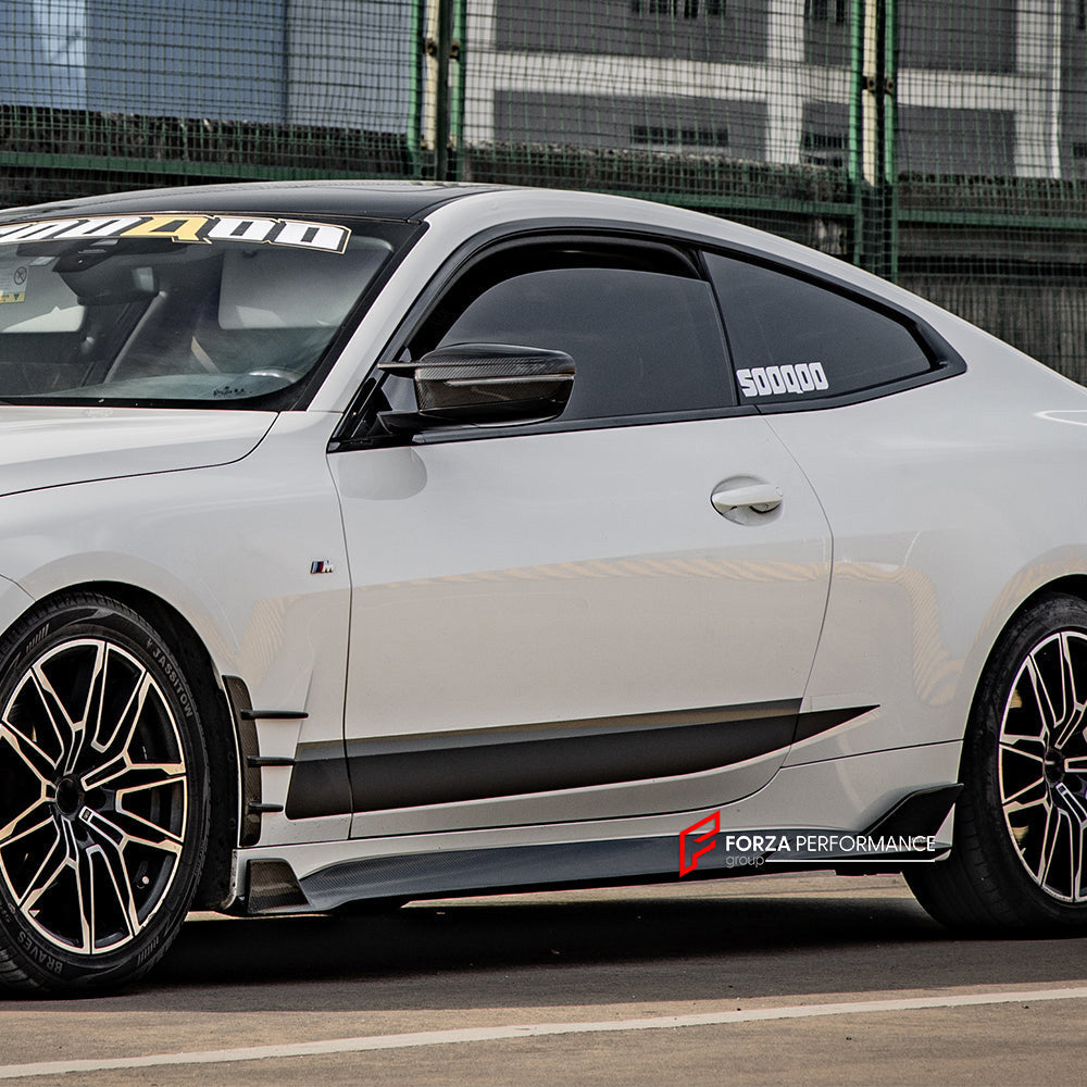 AUTHENTIC SOOQOO DRY CARBON SIDE SKIRTS for BMW 4 SERIES G22 G23 2020+