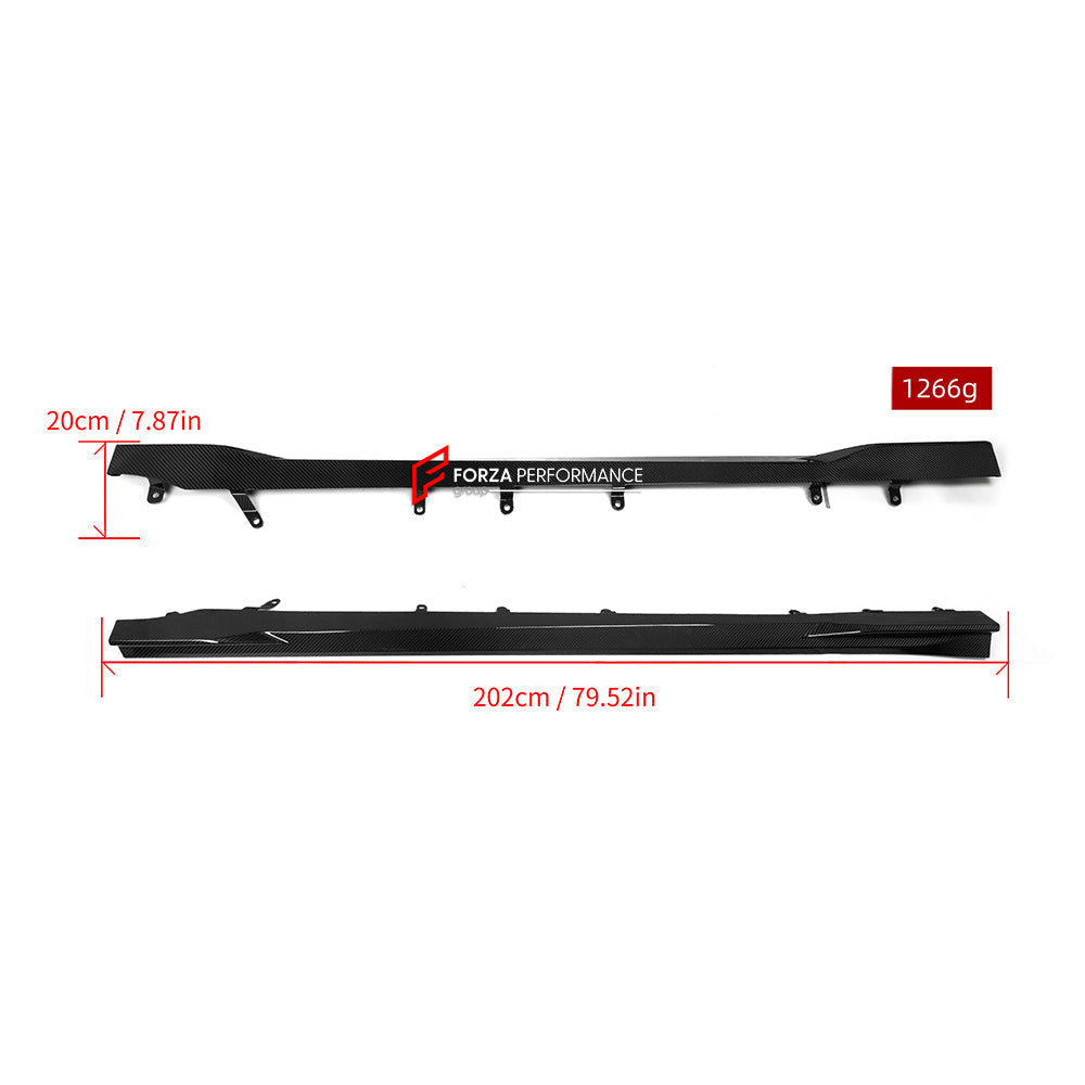 AUTHENTIC SOOQOO DRY CARBON SIDE SKIRTS  for BMW M2 G87 2023+