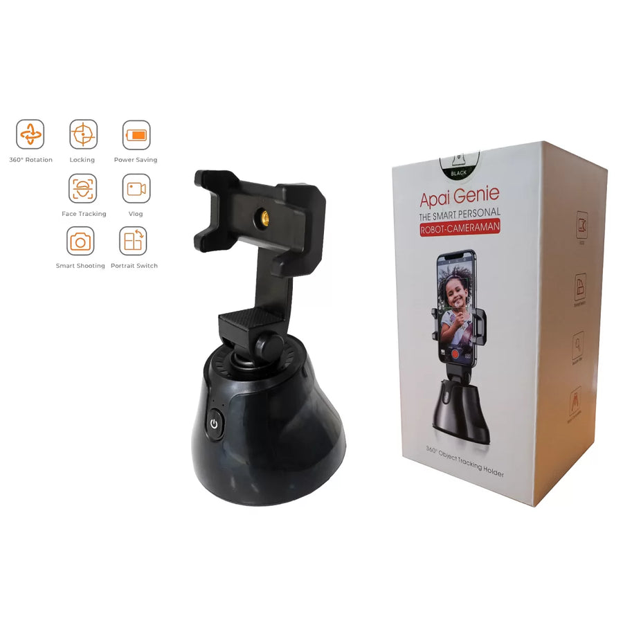 Auto Face Object Tracking Smart Shooting Phone Camera Holder 360 Rotation Mount Selfie Stick for TikTok/YouTube/Live Stream/M