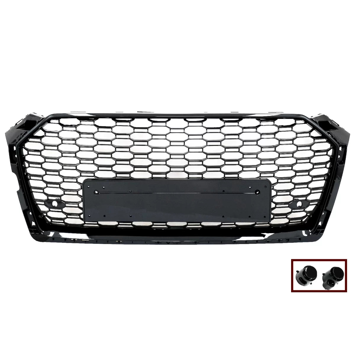 Badgeless Front Grille suitable for Audi A5 F5 (2017-2019) RS Design Piano Black – product image 1