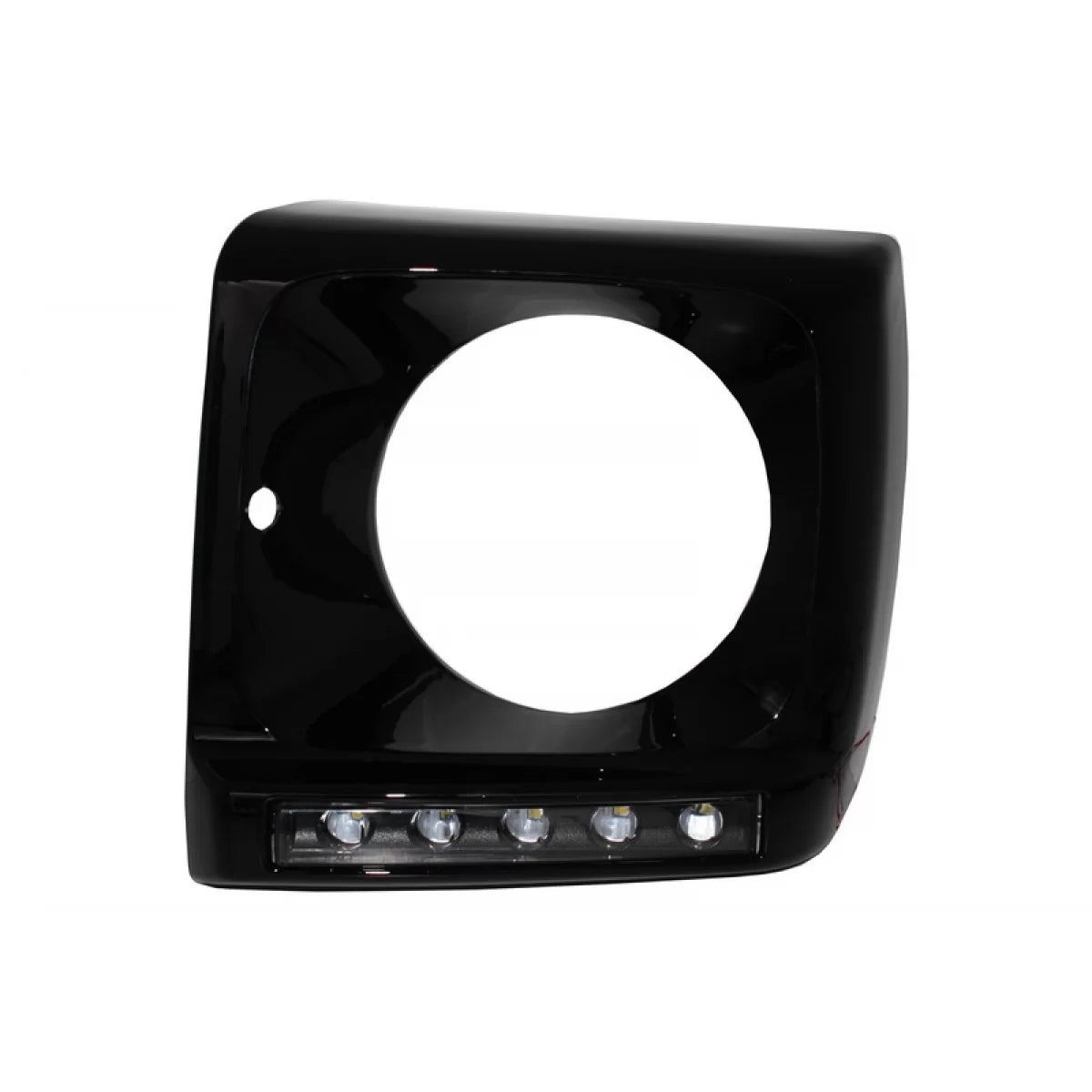 Black Headlights Covers with LED DRL Black Daytime Running Lights suitable for Mercedes G-Class W463 (1989-2012) G65 Design –