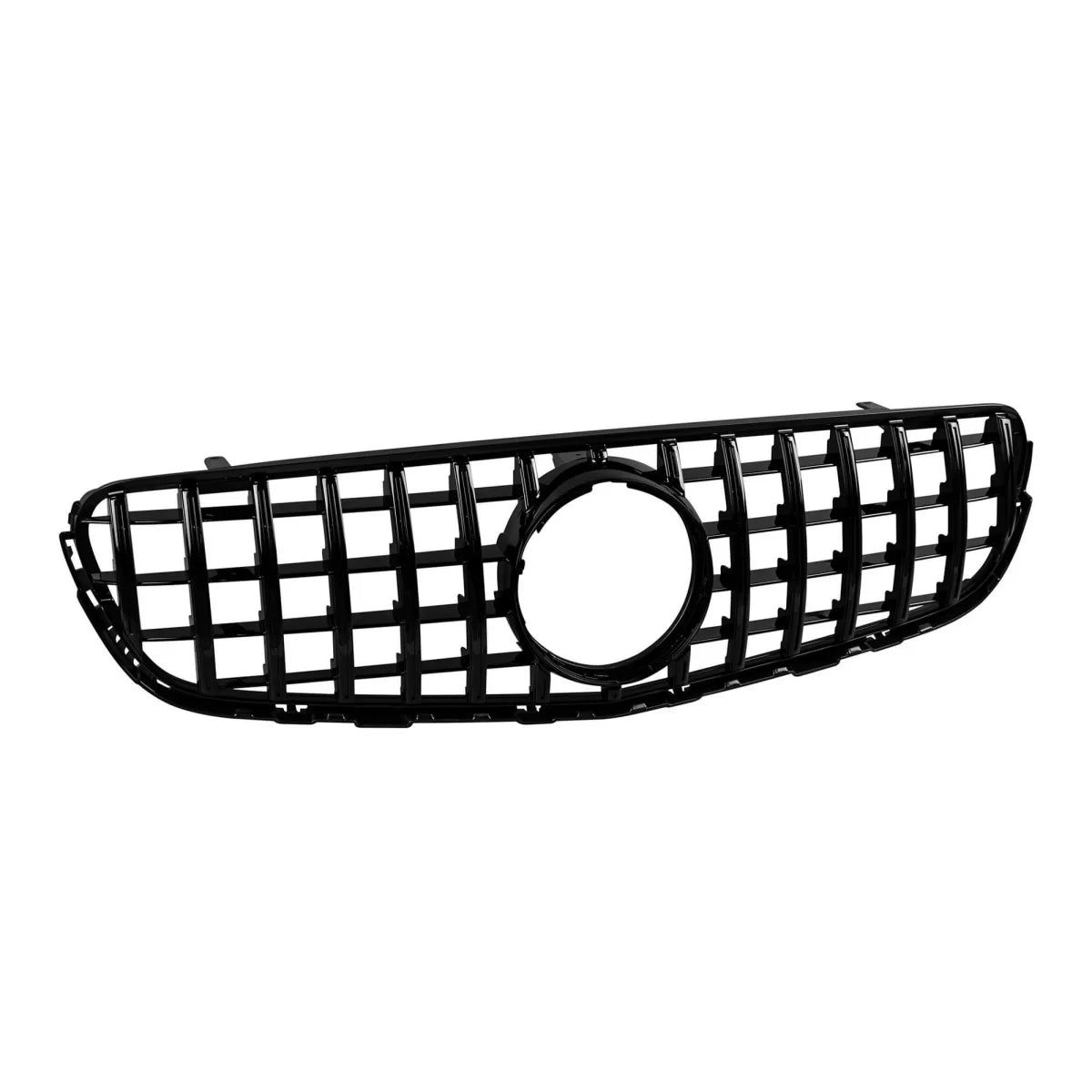 Black lacquer GT type grille suitable for Mercedes GLC SUV X253, GLC Coupe C253 2015-2019 without camera opening – product im