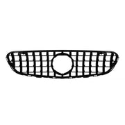 Black lacquer GT type grille suitable for Mercedes GLC SUV X253, GLC Coupe C253 2015-2019 without camera opening – product im
